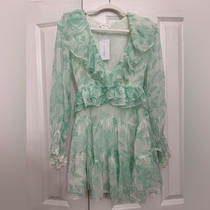 Revolve NWT Lovers + Friends long sleeve v neck dress